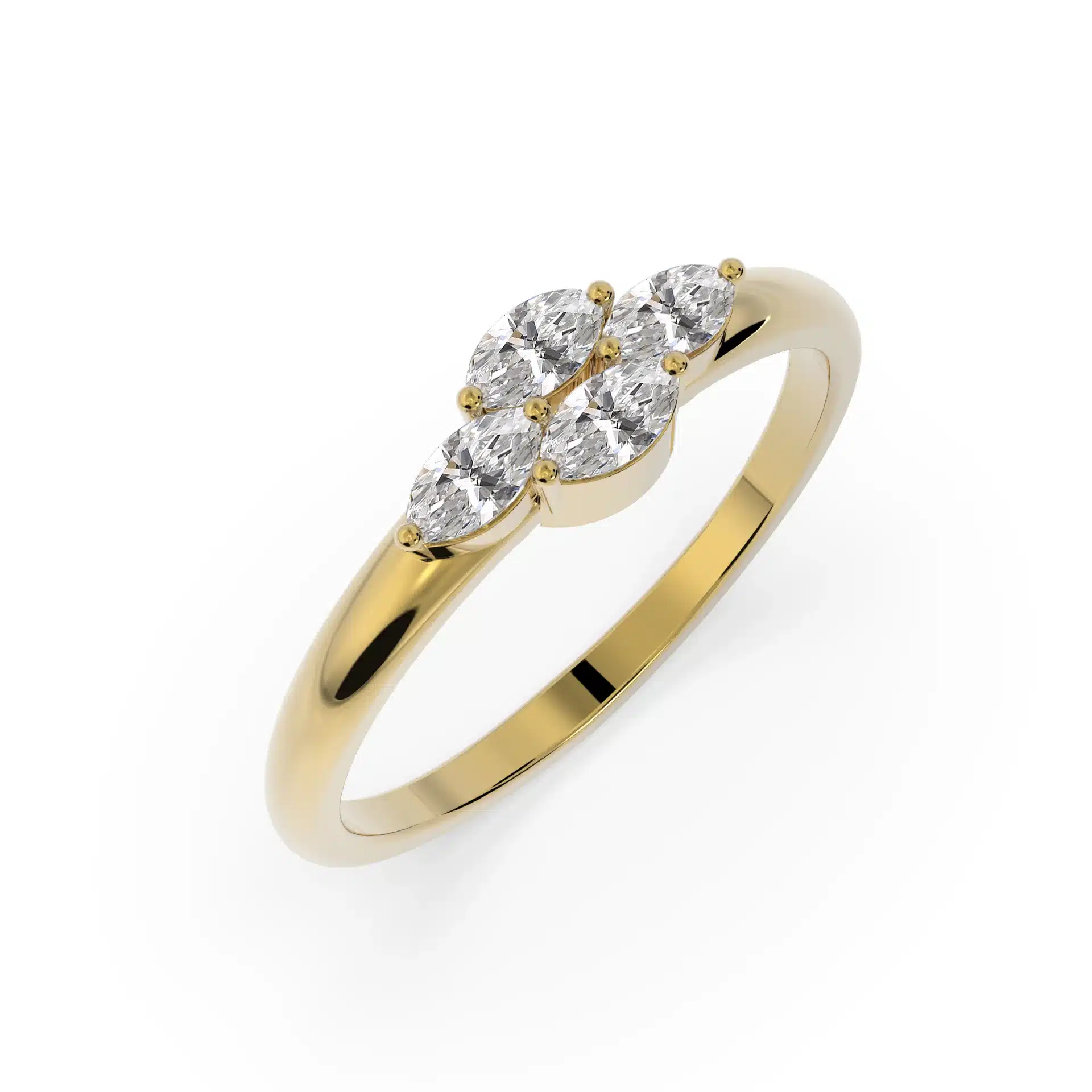 Marquise Diamond Engagement Ring - Image 1