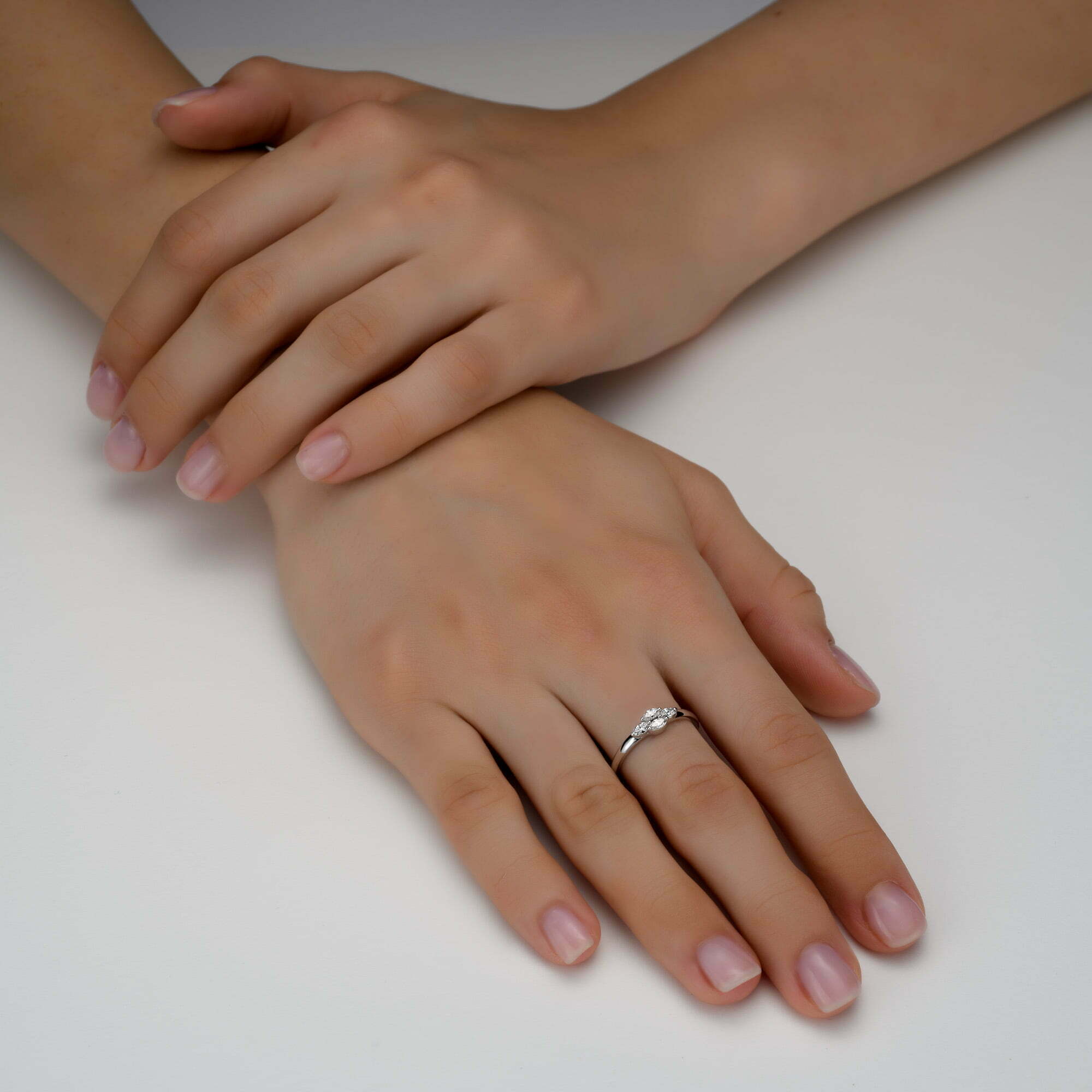 Marquise Diamond Engagement Ring - Image 4