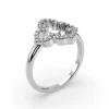 Vintage Flower Ring With Diamonds - Thumbnail Image 2