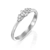 Affordable Round Diamond Engagement Ring with Side Stones – 14K Gold - Thumbnail Image 1