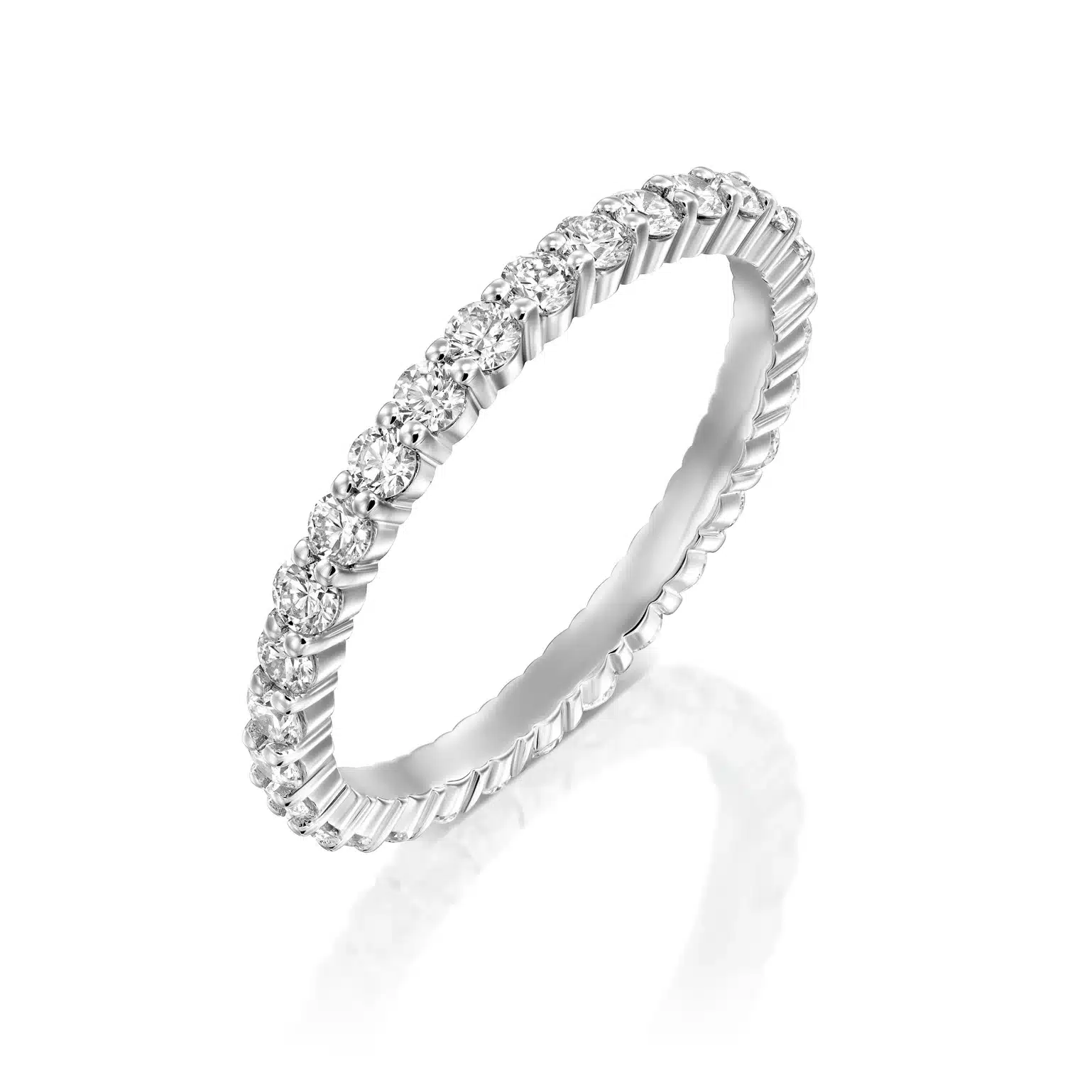 1 Carat Round Diamond Eternity Ring - Image 1