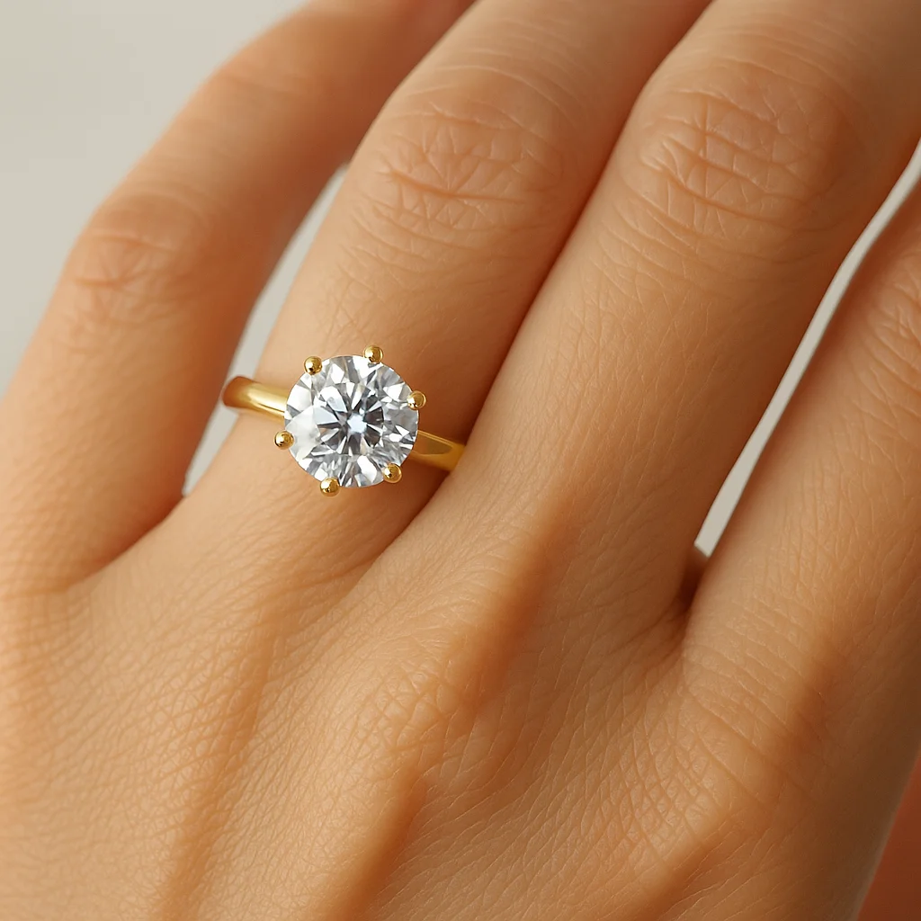 2 Carat Round Lab-Grown Diamond Engagement Ring