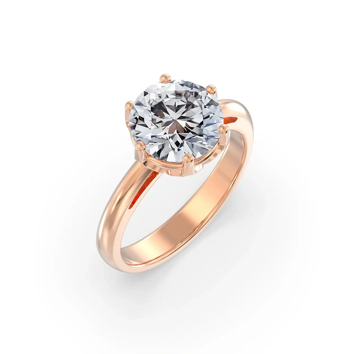2 Carat Round Lab-Grown Diamond Engagement Ring - Image 1