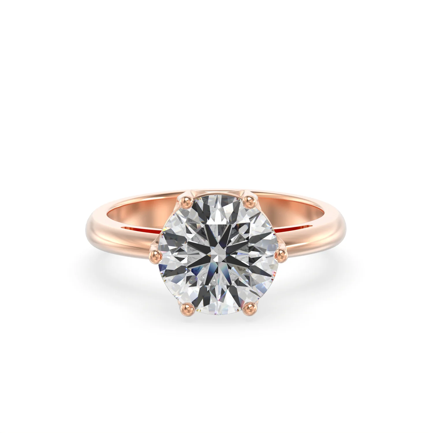 2 Carat Round Lab-Grown Diamond Engagement Ring - Image 3