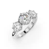 Trio Radiance: 2 carat Lab Diamond Engagement Ring - Thumbnail Image 1
