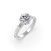 Modern Trio: 1.20 carat Lab Diamond Engagement Ring - Thumbnail Image 1