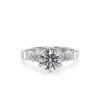 Modern Trio: 1.20 carat Lab Diamond Engagement Ring - Thumbnail Image 2