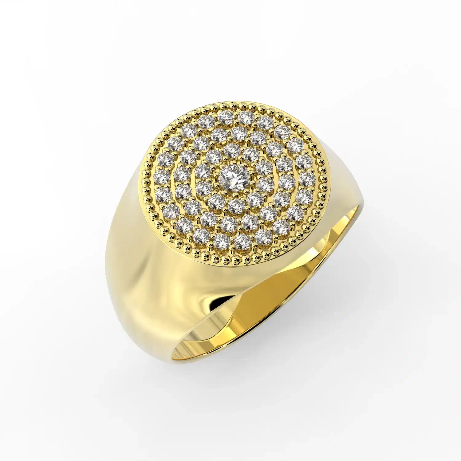 Infinity Glow Lab-Grown Diamond Signet Ring - Image 1