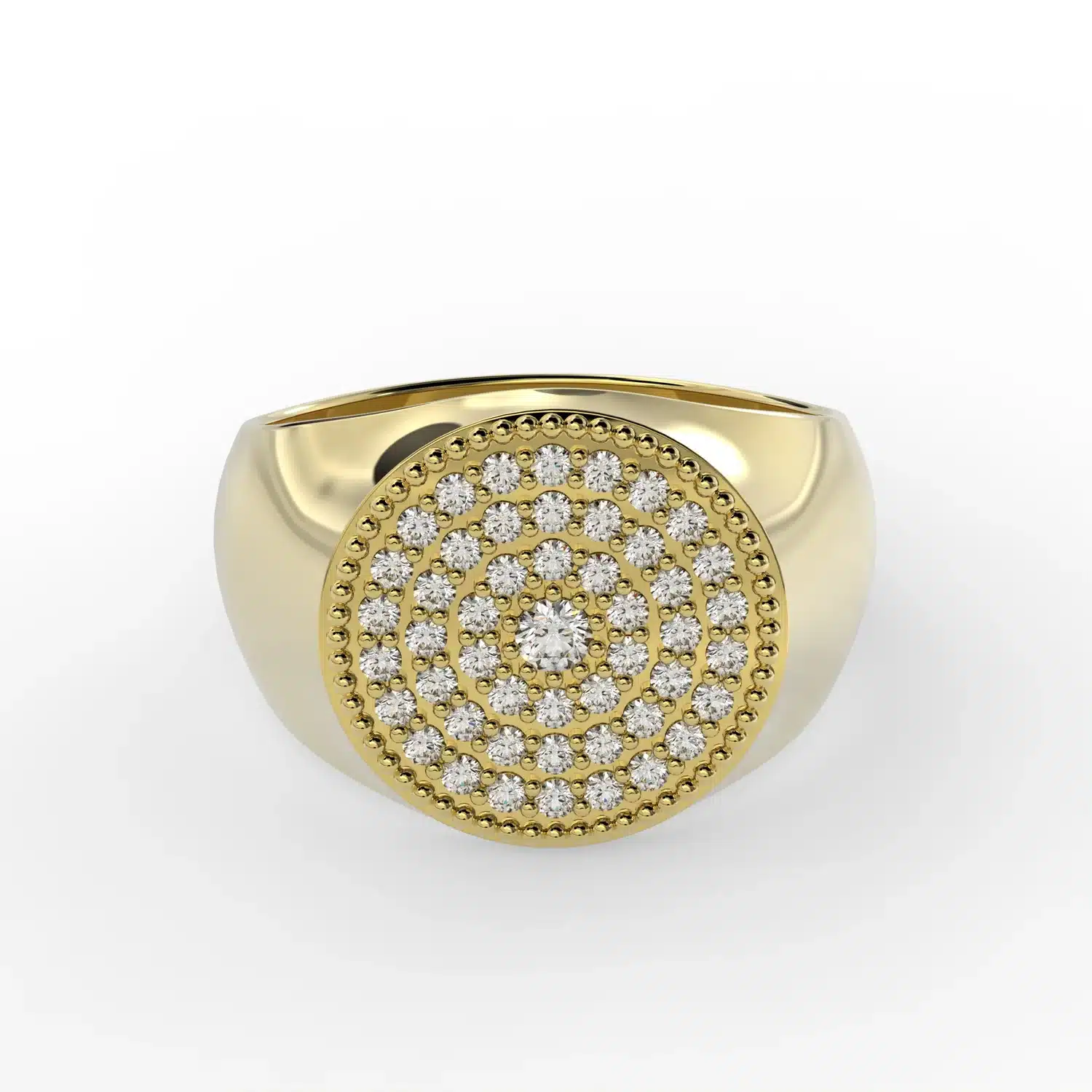 Infinity Glow Lab-Grown Diamond Signet Ring - Image 3