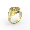 Royal Crest Lab-Grown Diamond Signet Ring - Thumbnail Image 2