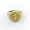 Royal Crest Lab-Grown Diamond Signet Ring - Thumbnail Image 3