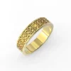 Heritage Scroll 14K Gold Men’s Band - Thumbnail Image 1