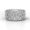 Women’s Lovely Illusions Round Diamond 14k Gold Lace Vintage Style Wedding Ring - Thumbnail Image 2