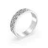 Men’s Eternal Bond 14k Gold Flower Wedding Ring - Thumbnail Image 2