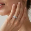 Women’s Dream Escape Round Diamond 14k Gold Flower Wedding Ring - Thumbnail Image 5