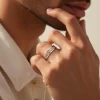 Men’s Eternal Bond 14k Gold Flower Wedding Ring - Thumbnail Image 4