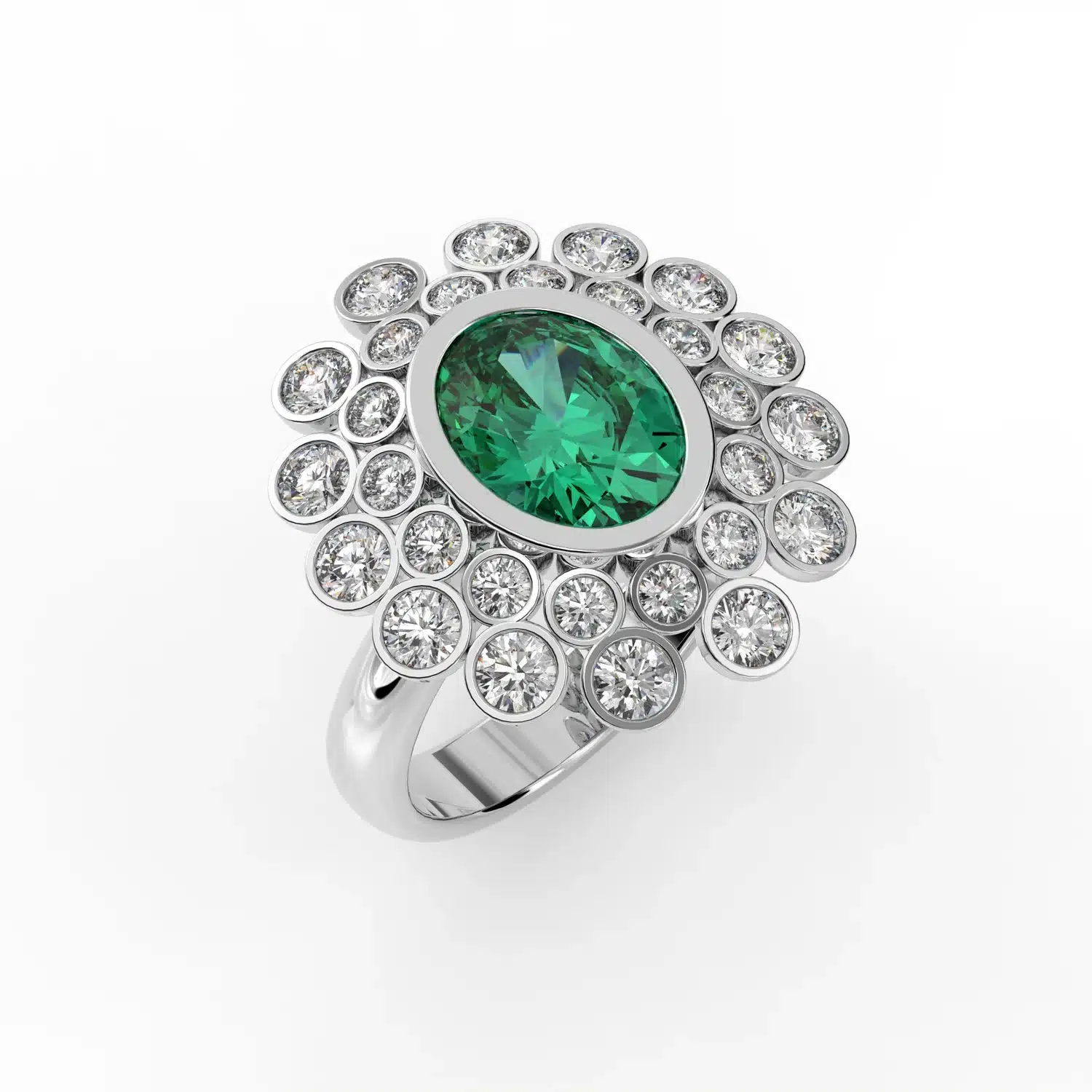 Green Diamond Ring