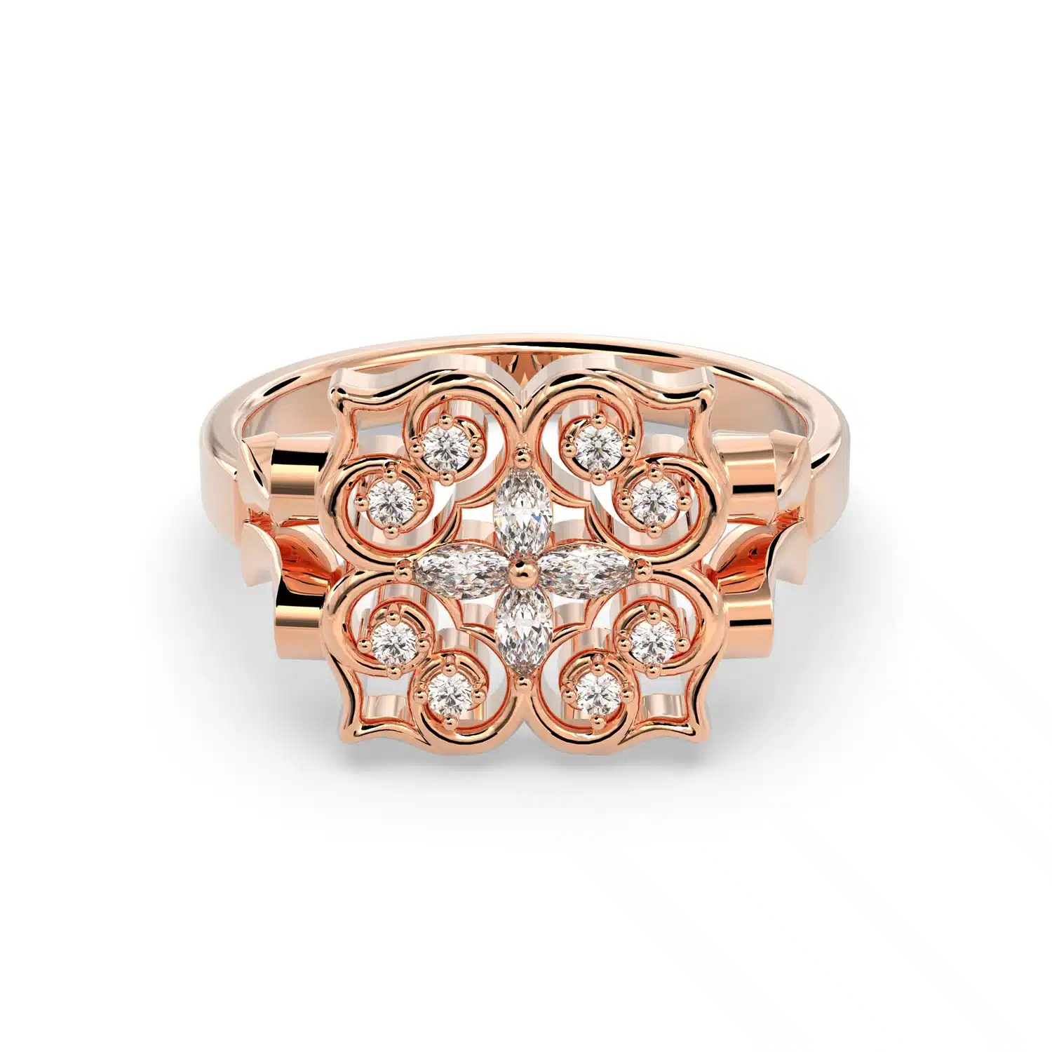 Flower Blossom Diamond Ring - Image 3