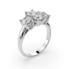 Quadra Sparkle: 2carat Lab-Grown Engagement Ring in 14k Gold - Thumbnail Image 2