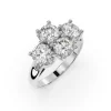 Quadra Sparkle: 2carat Lab-Grown Engagement Ring in 14k Gold - Thumbnail Image 1