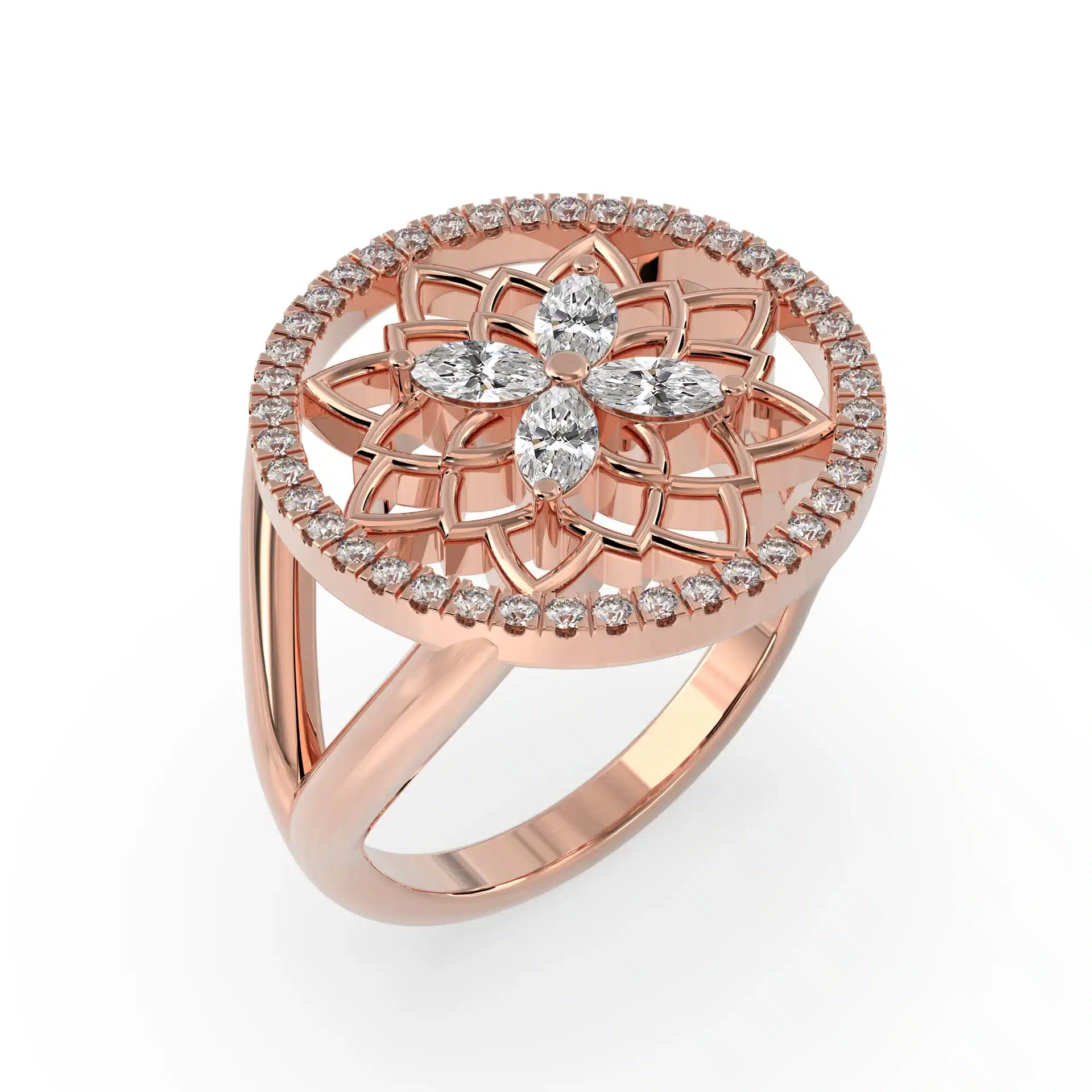 Marquise Diamond Vintage Style Butterfly Ring - Image 1