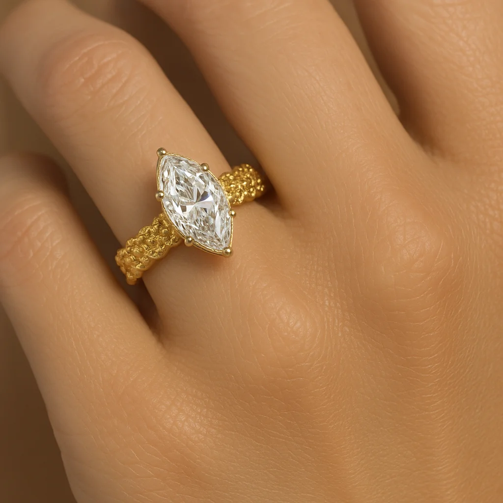 2 carat Marquise diamond engagement ring