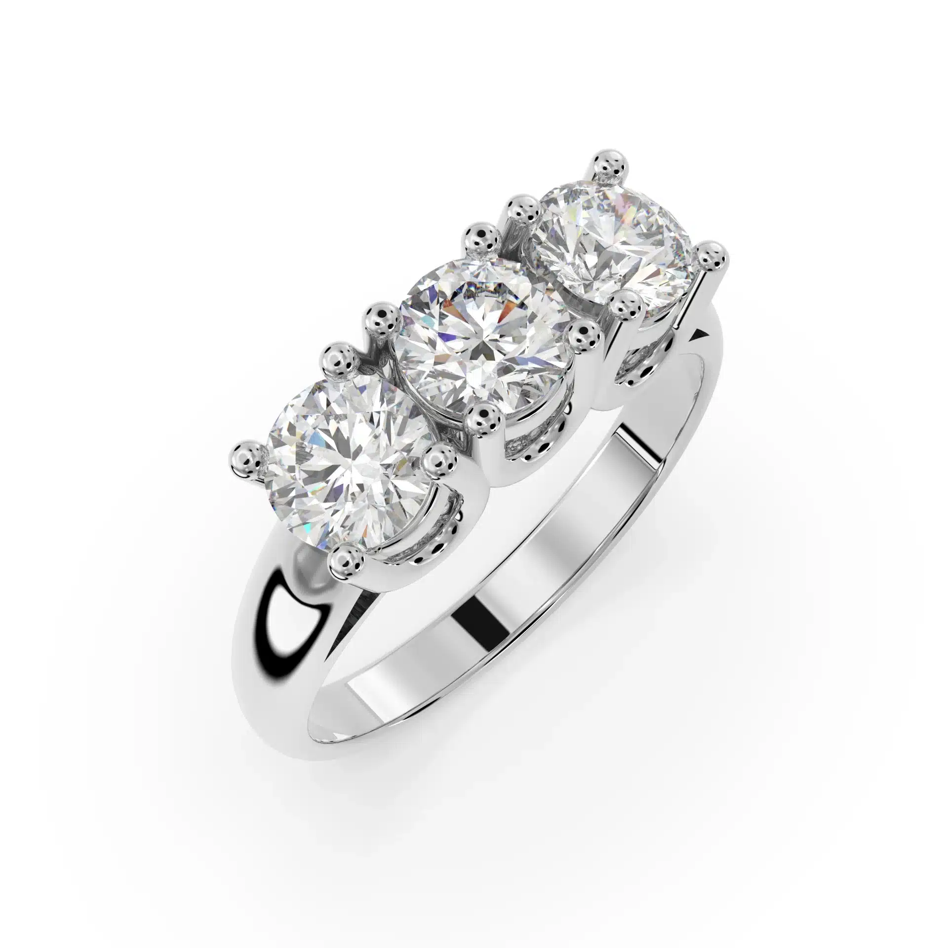 Trinity Sparkle: 1.50 Carat Lab-Grown Engagement Ring - Image 1