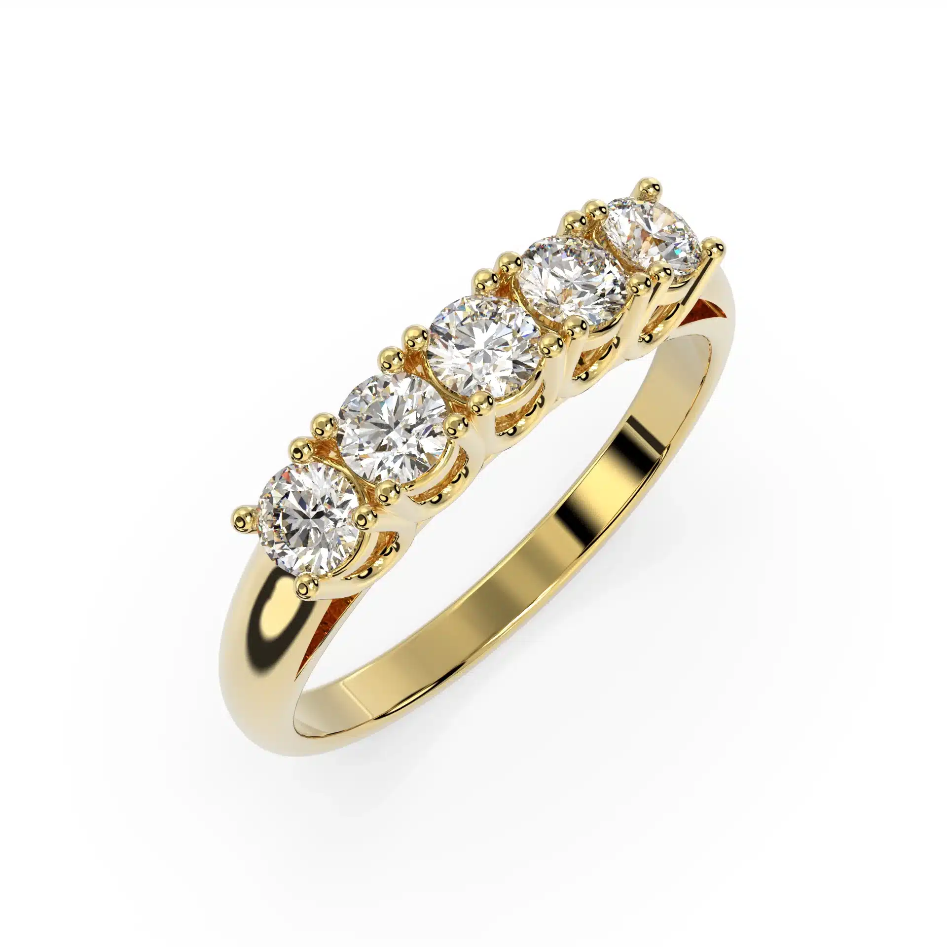 0.75 carat Five Round Diamond Wedding Ring - Image 1