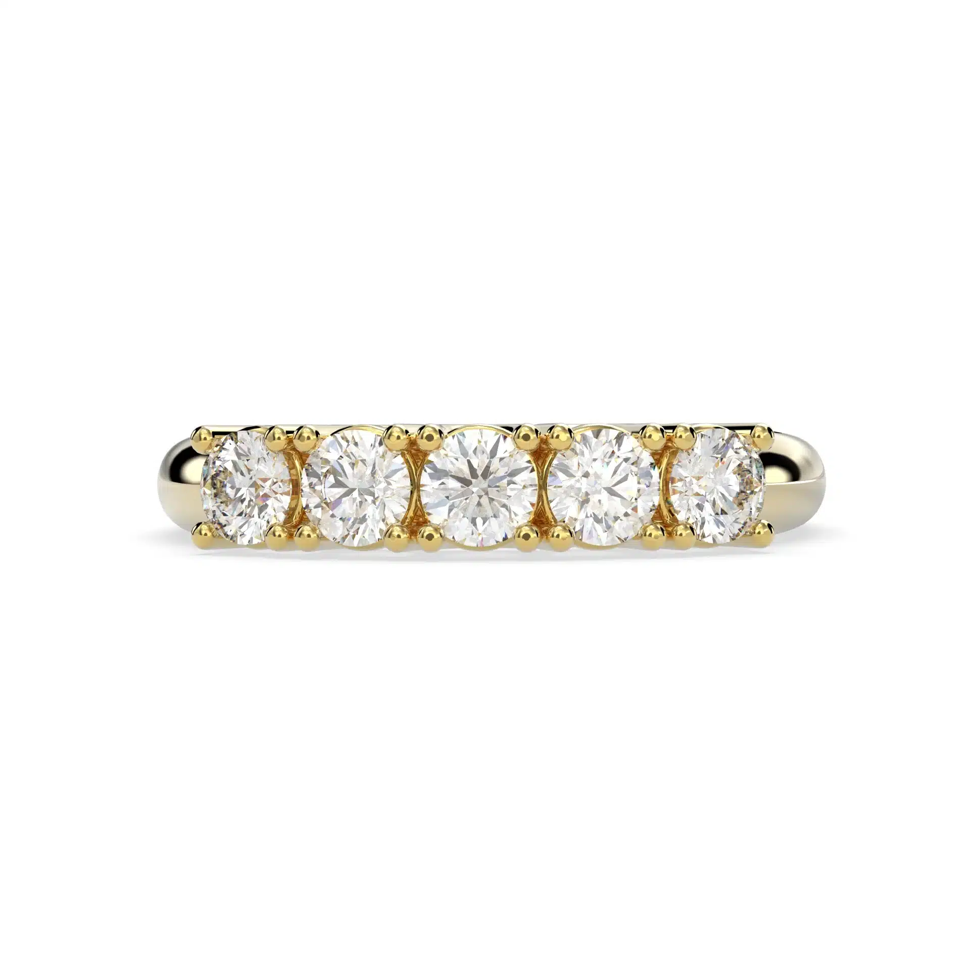 0.75 carat Five Round Diamond Wedding Ring - Image 3