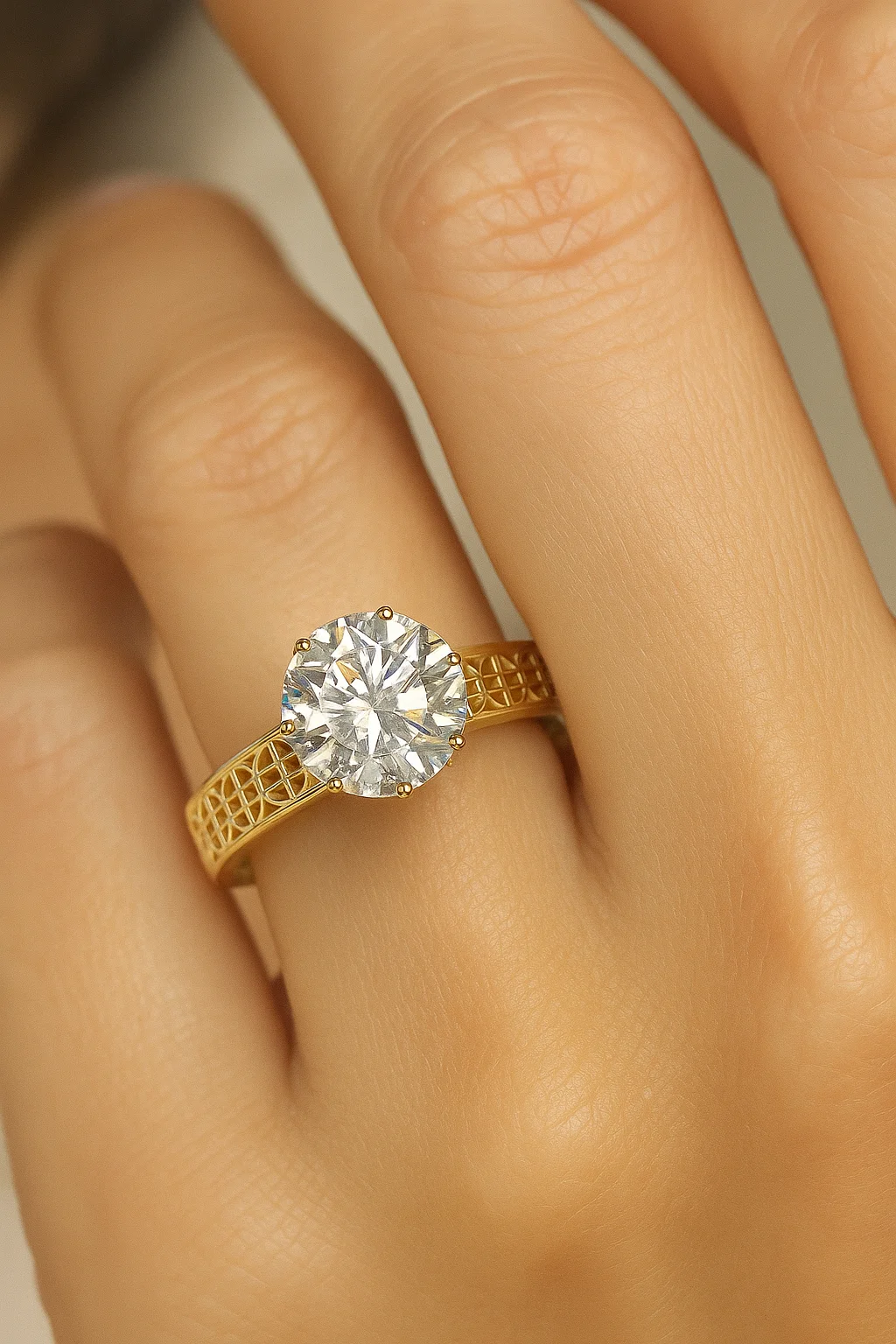 1ct Round Lab-Grown Solitaire Engagement Ring