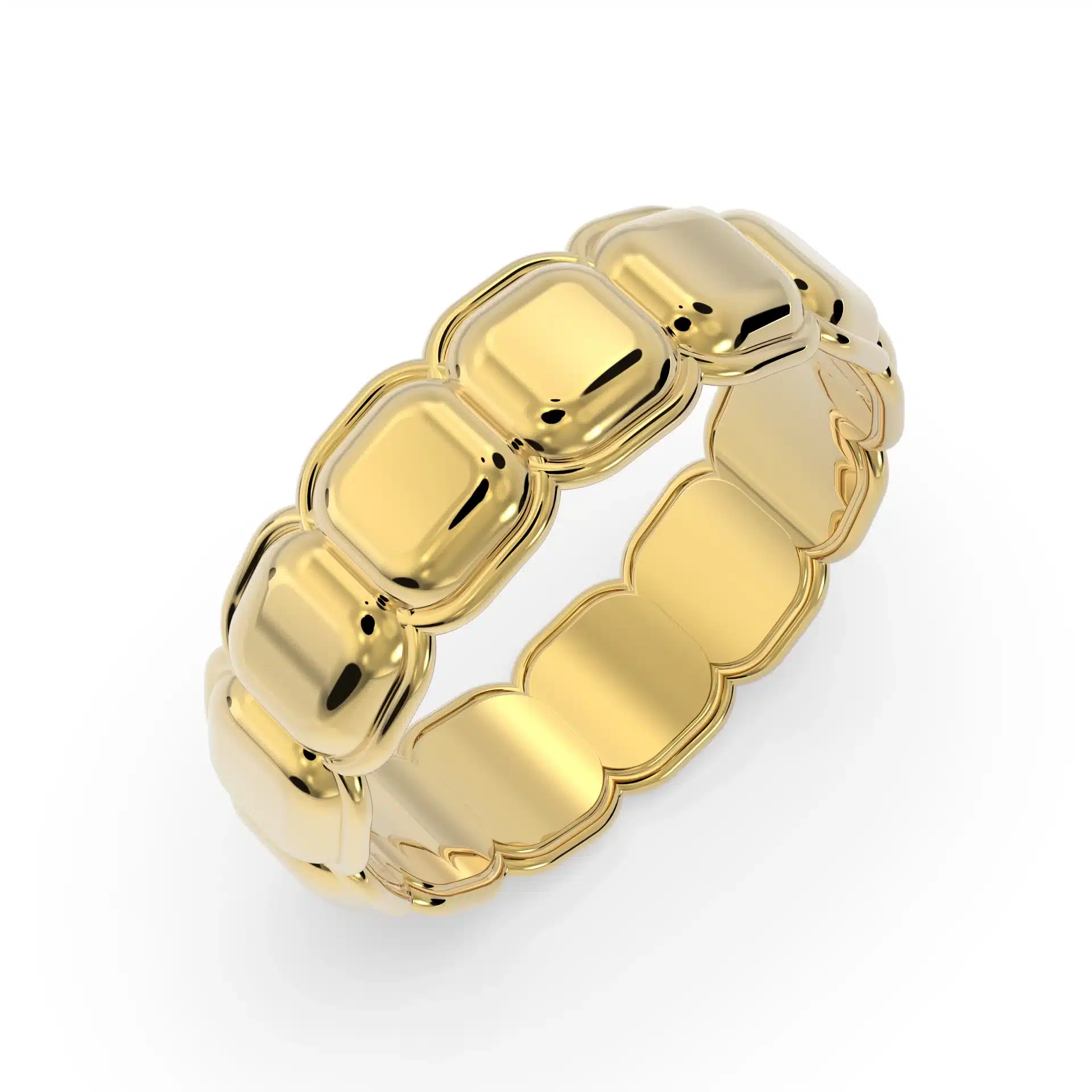 Bold Bond: Men’s 14K Gold Wedding Ring - Image 1