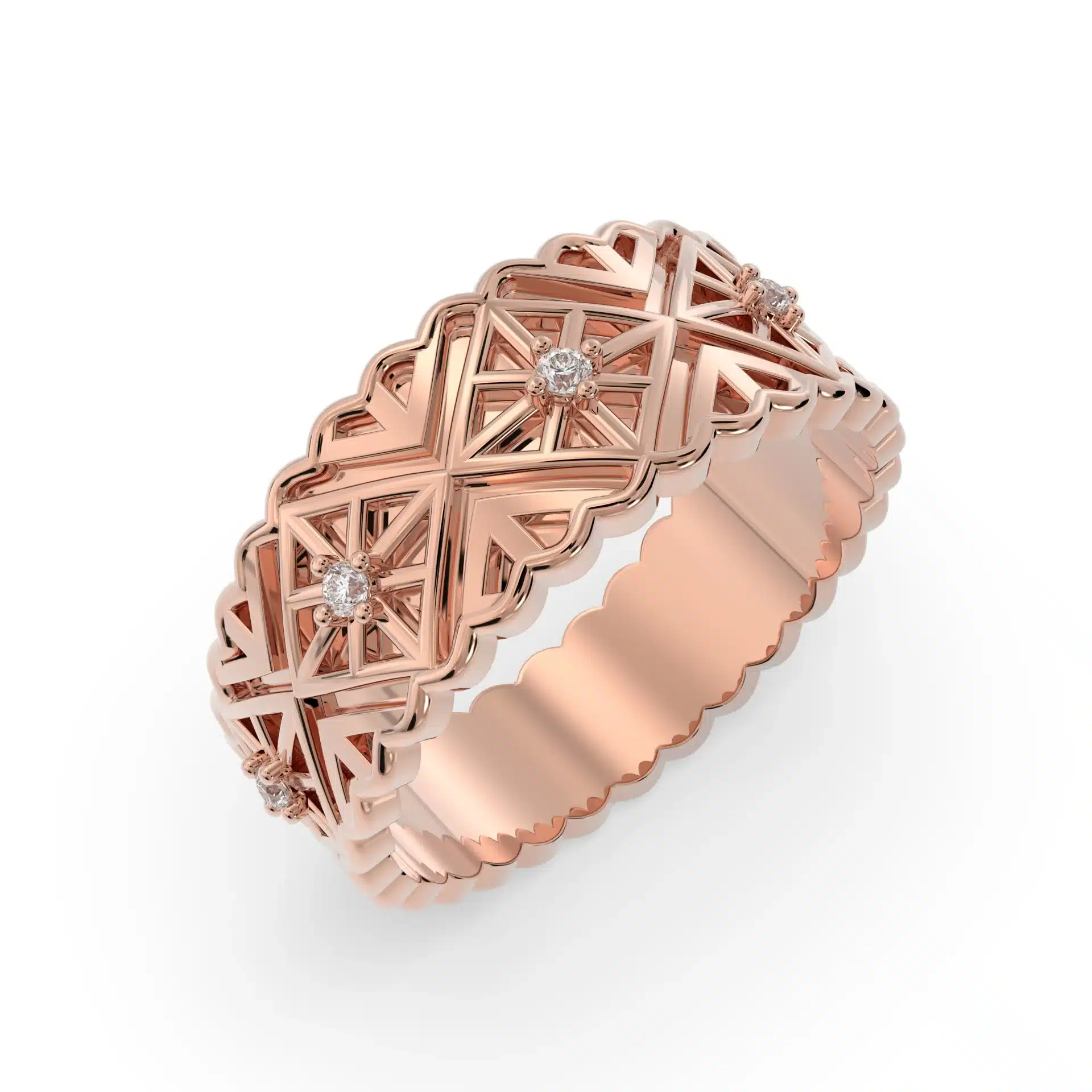Radiant Star Sustainable Lab-Grown Diamond Wedding Ring - Image 1