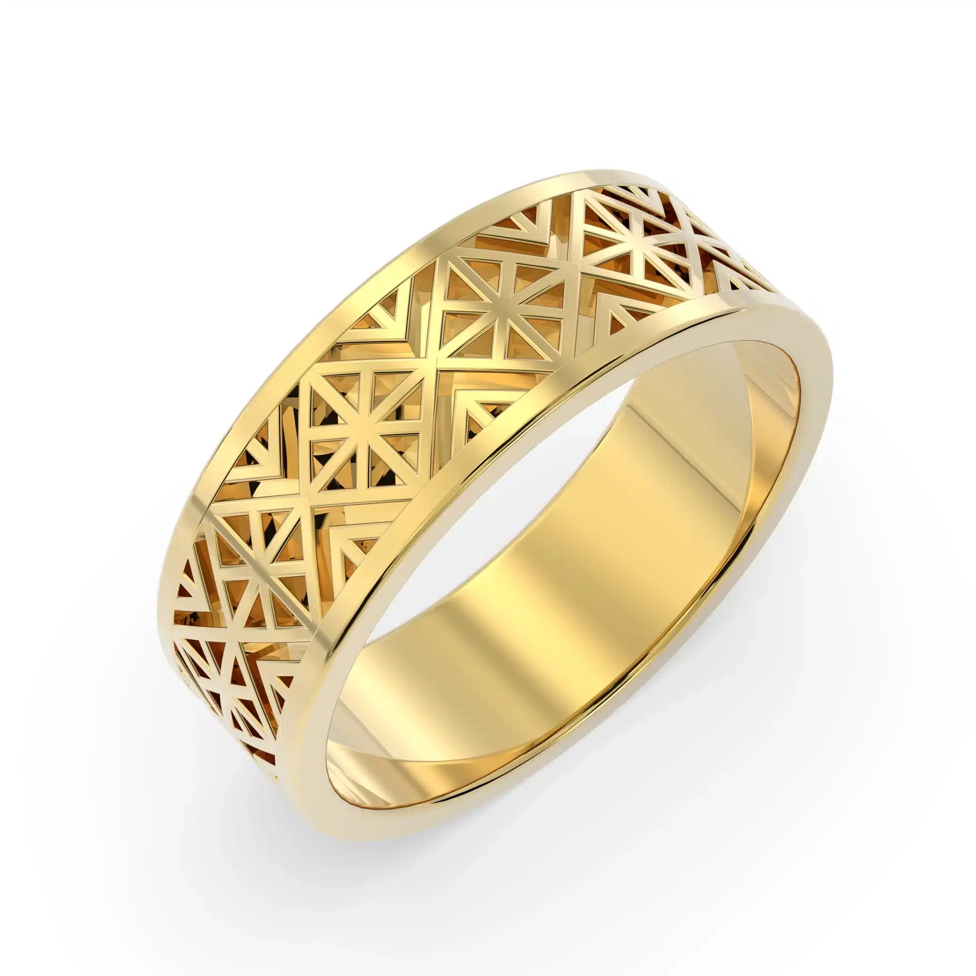 Men’s Infinite Brilliance 14k Gold Engagement Ring - Image 1