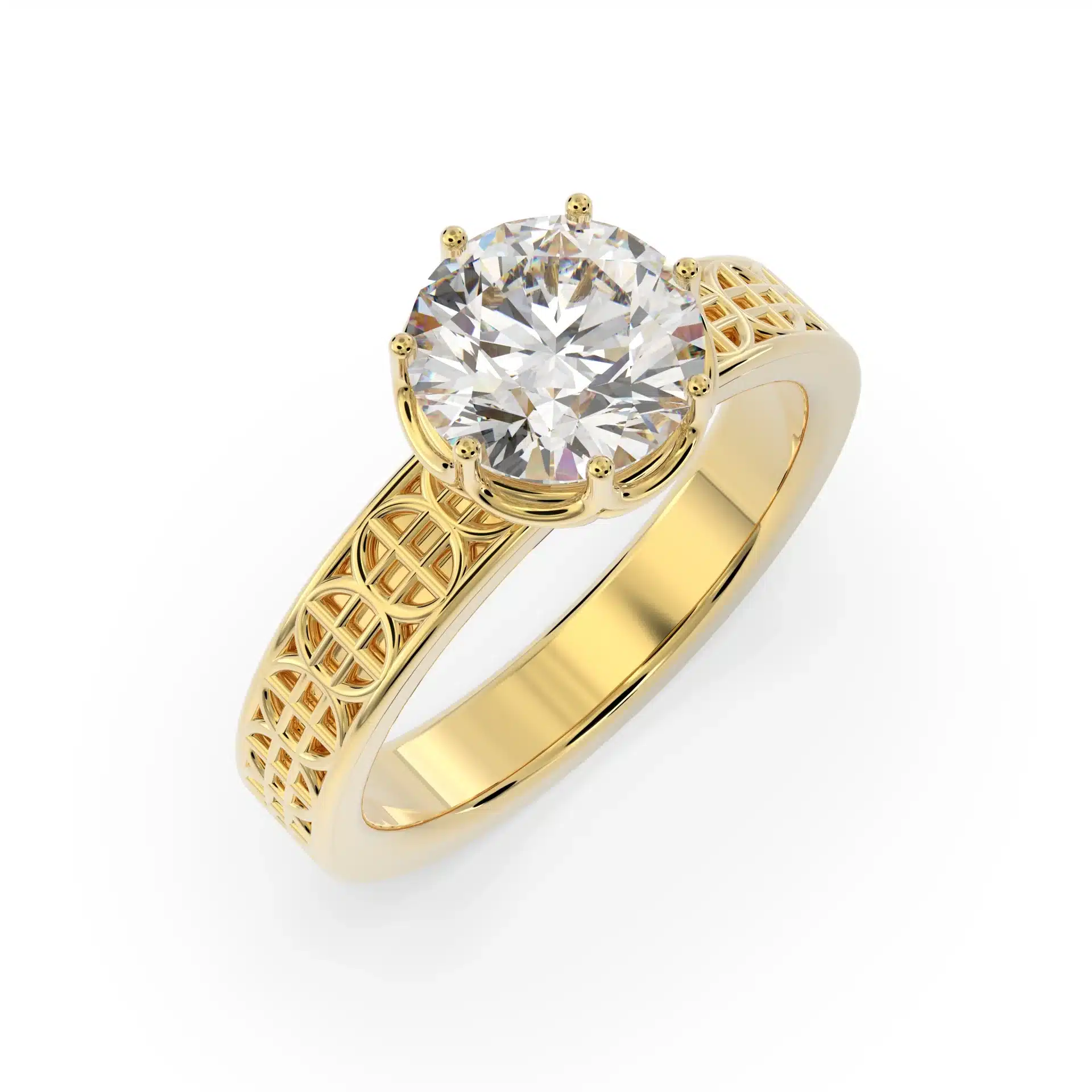 1ct Round Lab-Grown Solitaire Engagement Ring | 14K Gold - Image 1