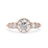 Radiant Cluster- 1.40 Carat Lab Diamond Engagement Ring with Beaded Band - Thumbnail Image 3