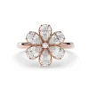 Women’s Blossoming Love Diamond 14k Gold Flower Engagement Ring - Thumbnail Image 3