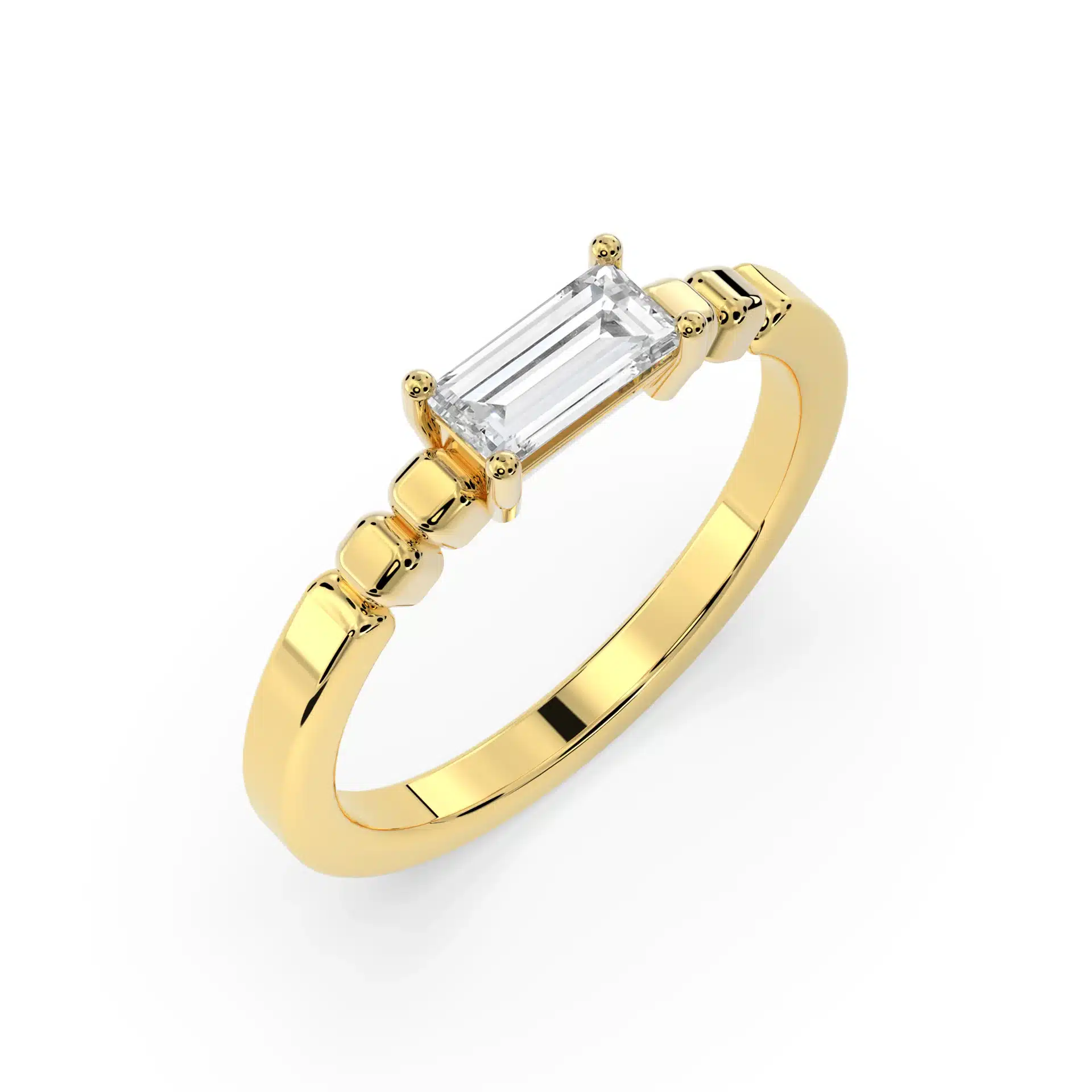 Affordable Baguette Lab-Grown Diamond Engagement Ring - Image 1