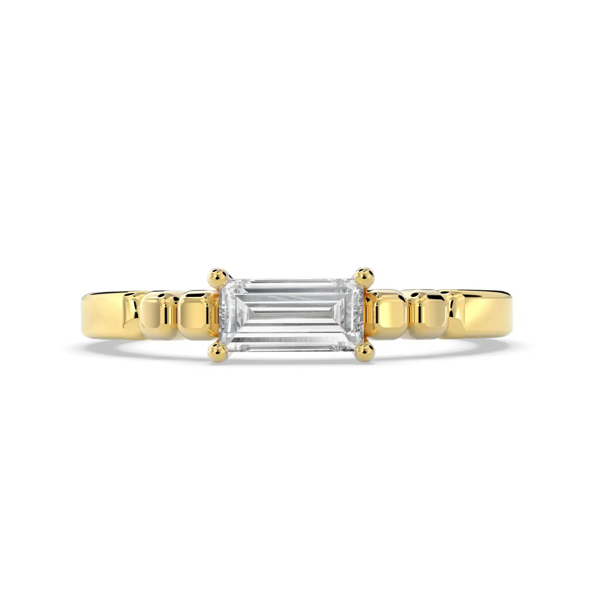 Affordable Baguette Lab-Grown Diamond Engagement Ring - Image 3
