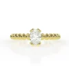 Affordable 0.40ct Beaded Oval Lab-Grown Diamond Engagement Ring - Thumbnail Image 3
