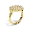 Stars Align Diamond 14k Gold Vintage Style Ring - Thumbnail Image 2