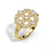 Stars Align Diamond 14k Gold Vintage Style Ring - Thumbnail Image 1