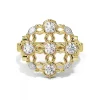 Stars Align Diamond 14k Gold Vintage Style Ring - Thumbnail Image 3