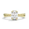 1 Carat Oval Lab-Grown Diamond Engagement Ring with Braided Band - Thumbnail Image 3