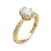 1 Carat Oval Lab-Grown Diamond Engagement Ring with Braided Band - Thumbnail Image 1