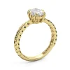 1 Carat Oval Lab-Grown Diamond Engagement Ring with Braided Band - Thumbnail Image 2