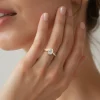 1 Carat Oval Lab-Grown Diamond Engagement Ring with Braided Band - Thumbnail Image 4
