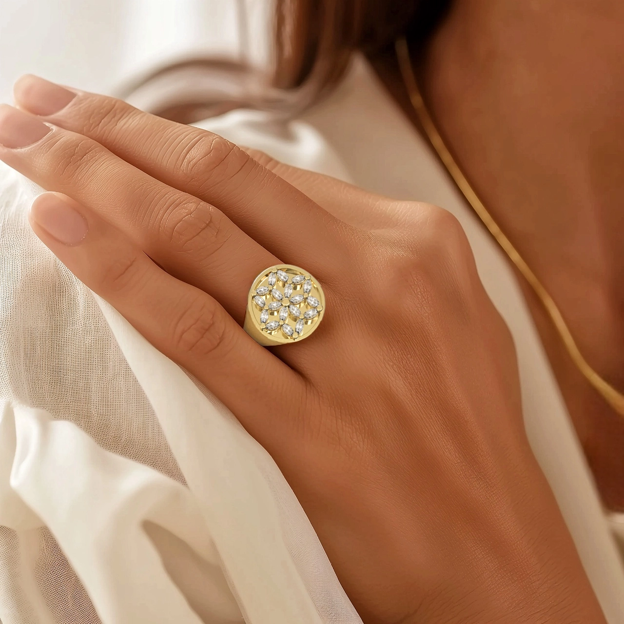 Ethereal Marquise Signet Ring - Image 4