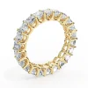 Lab-Grown Princess Diamond Eternity Wedding Band - Thumbnail Image 2