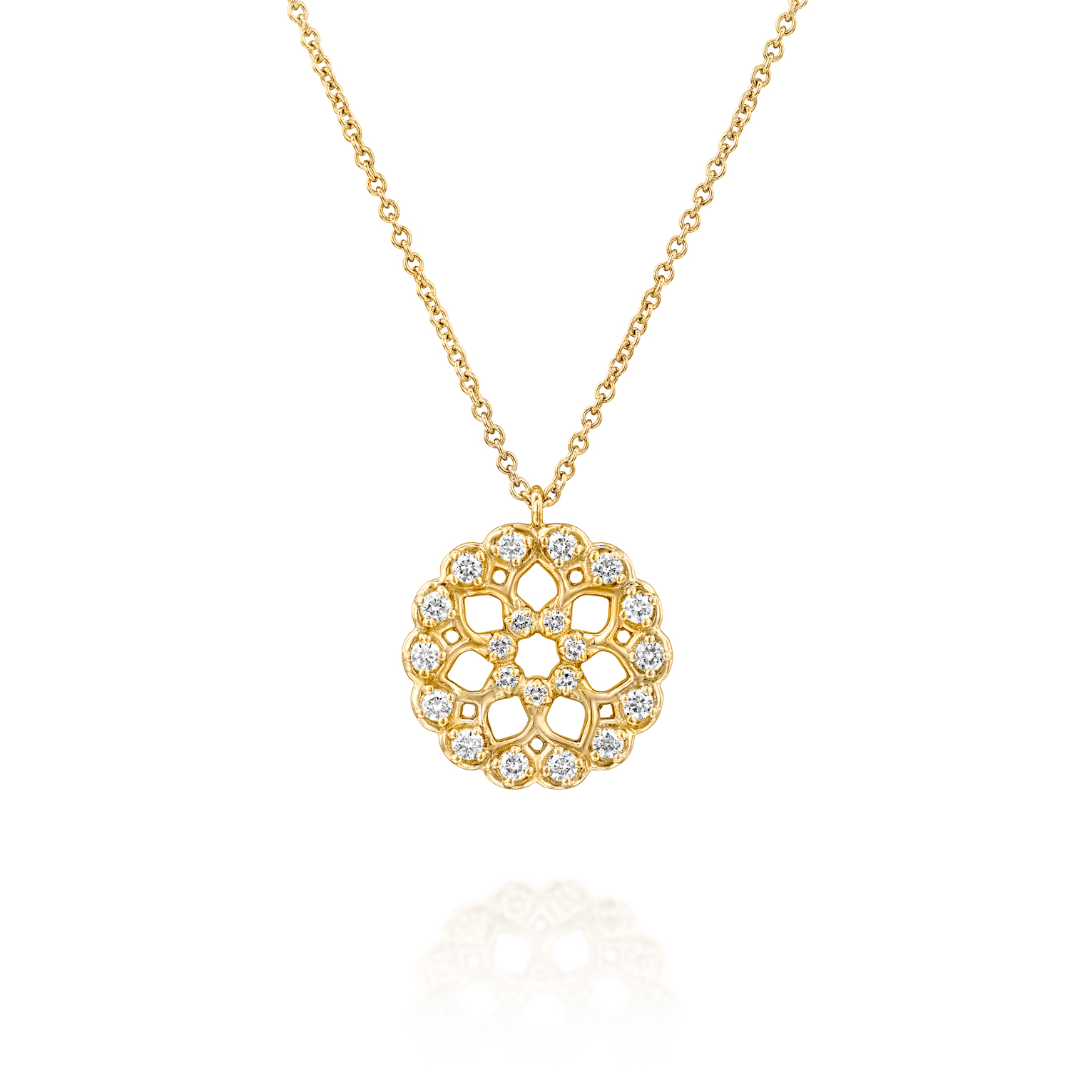 Radiant Rosette 0.35 ct Diamond Pendant - Image 1