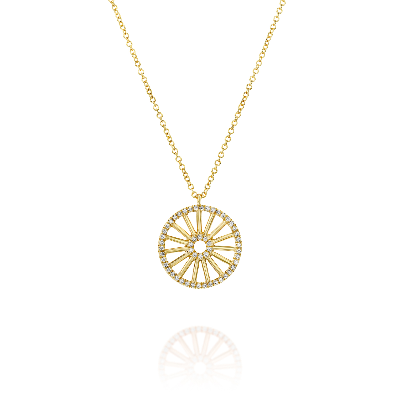 Sunburst 0.25 ct Diamond Pendant - Image 1
